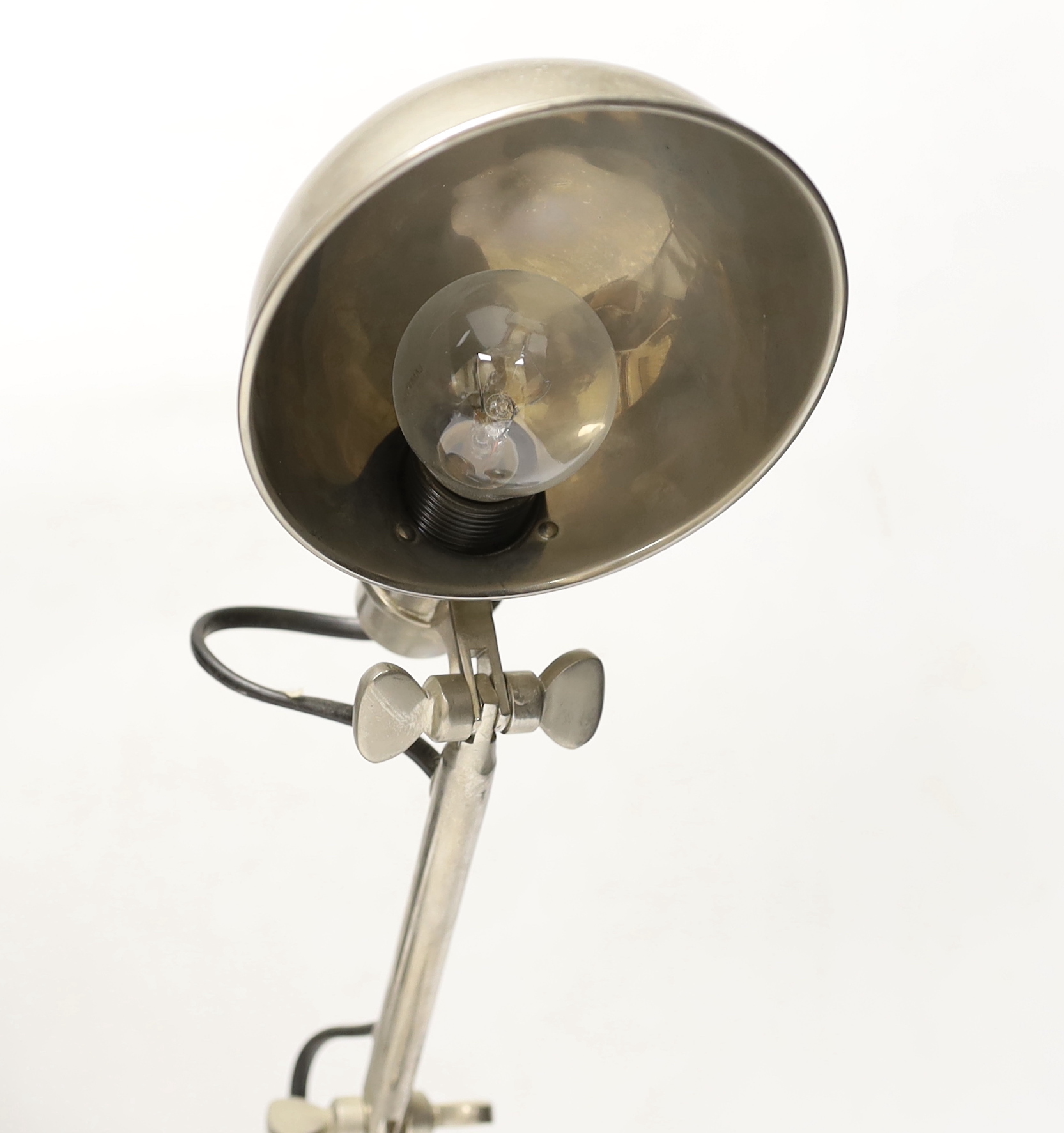 An Industrial style angle lamp and another